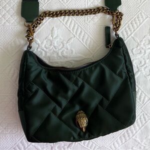 Kurt Geiger Dark Green Crossbody Bag with Chain Strap